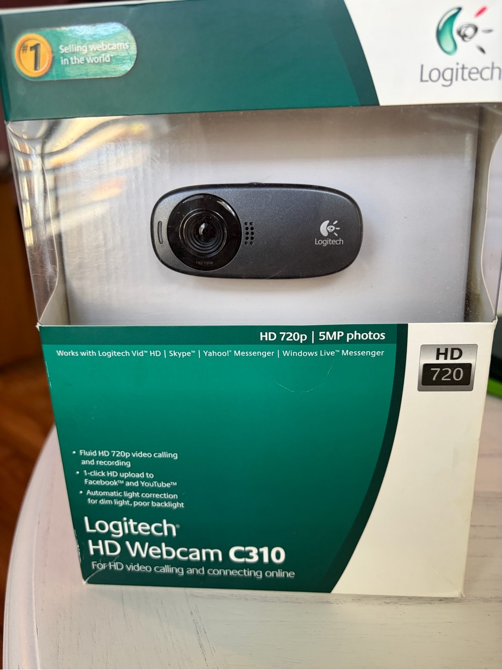 Logitech HD Webcam C310 — Black and Silver